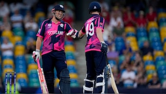 Scotland's first match in the T20 World Cup, against England, was washed out. AP